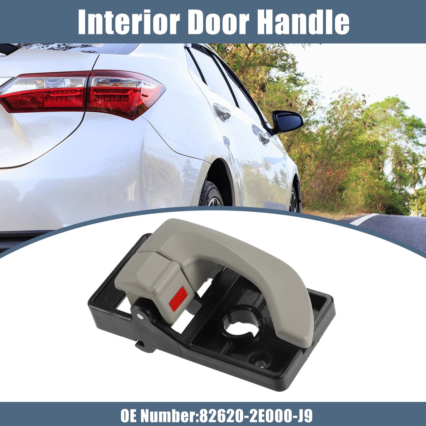 Right Interior Door Handle for Hyundai Tucson (2016–2021) No. 82620-2E000-J9 Black Beige