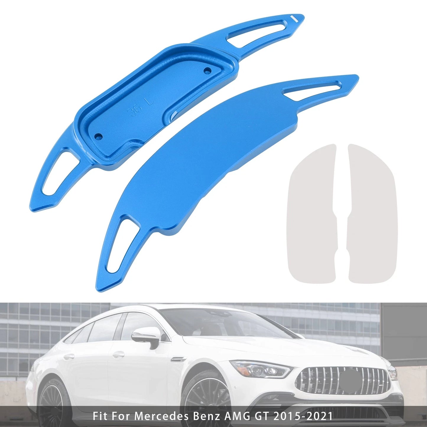 Shift Paddle Extensions for Benz AMG (Aluminum, Blue)