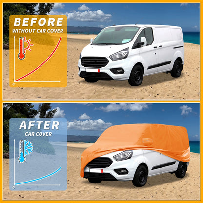 Car Cover Waterproof All Weather for Ford Transit (210D-PU)