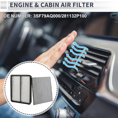 Engine Cabin Air Filter Combo 3SF79AQ000 for Hyundai Azera 3.3L (2012–2017)