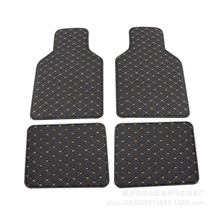 4 Pcs PU Leather Car Floor Mats