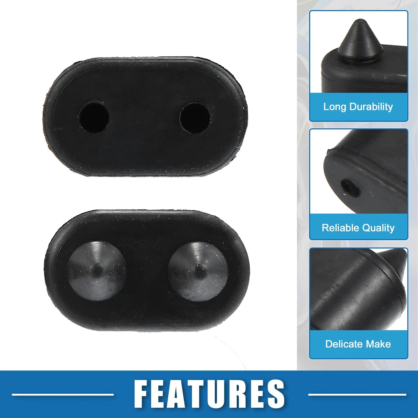 Set of 4 Rubber Door Bumpers for Chevrolet Chevelle (1964–1973)