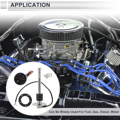 Fuel Sending Unit and Gauge Kit 240-33 Ohm 170mm for Boat Truck Vehicle