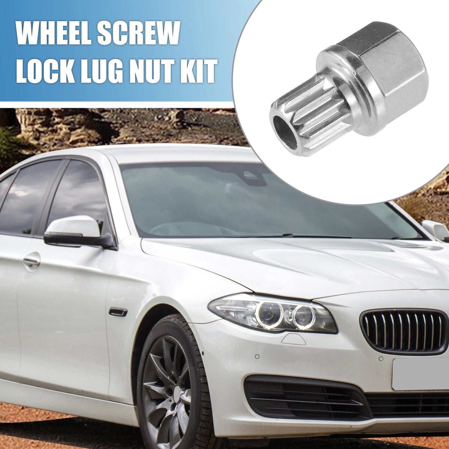 30/13PT Wheel Screw Lock Lug Nut Kit for BMW