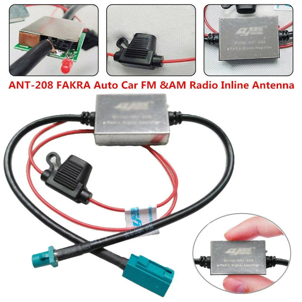 Inline Antenna Booster for Car 12V FM&AM Radio