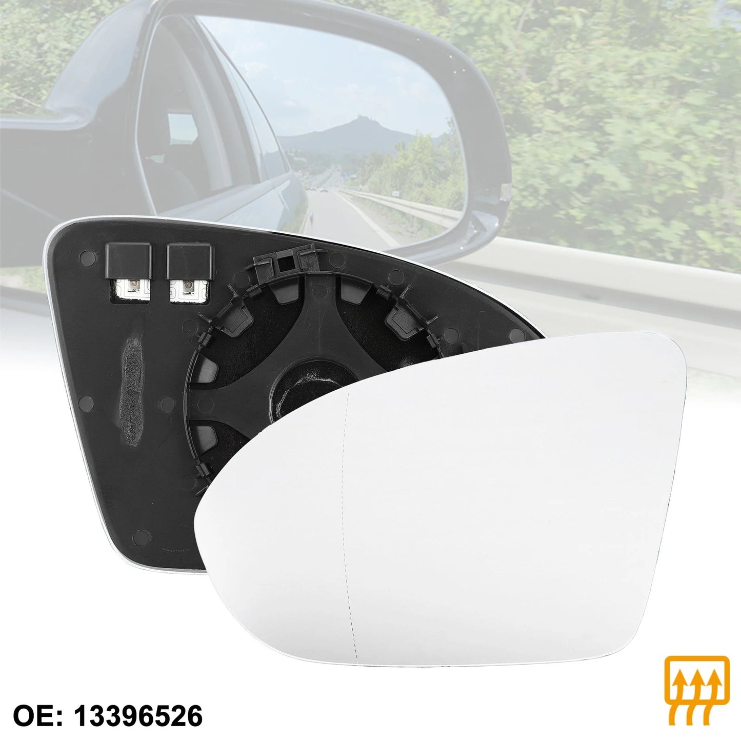 Heated Rearview Mirror Glass for Chevrolet Cruze (2011–2016)