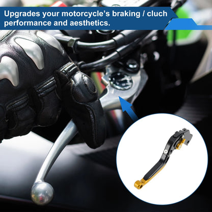 Brake Clutch Levers for KTM 390 Duke (2019–2023) Black Gold Tone End 1 Pair