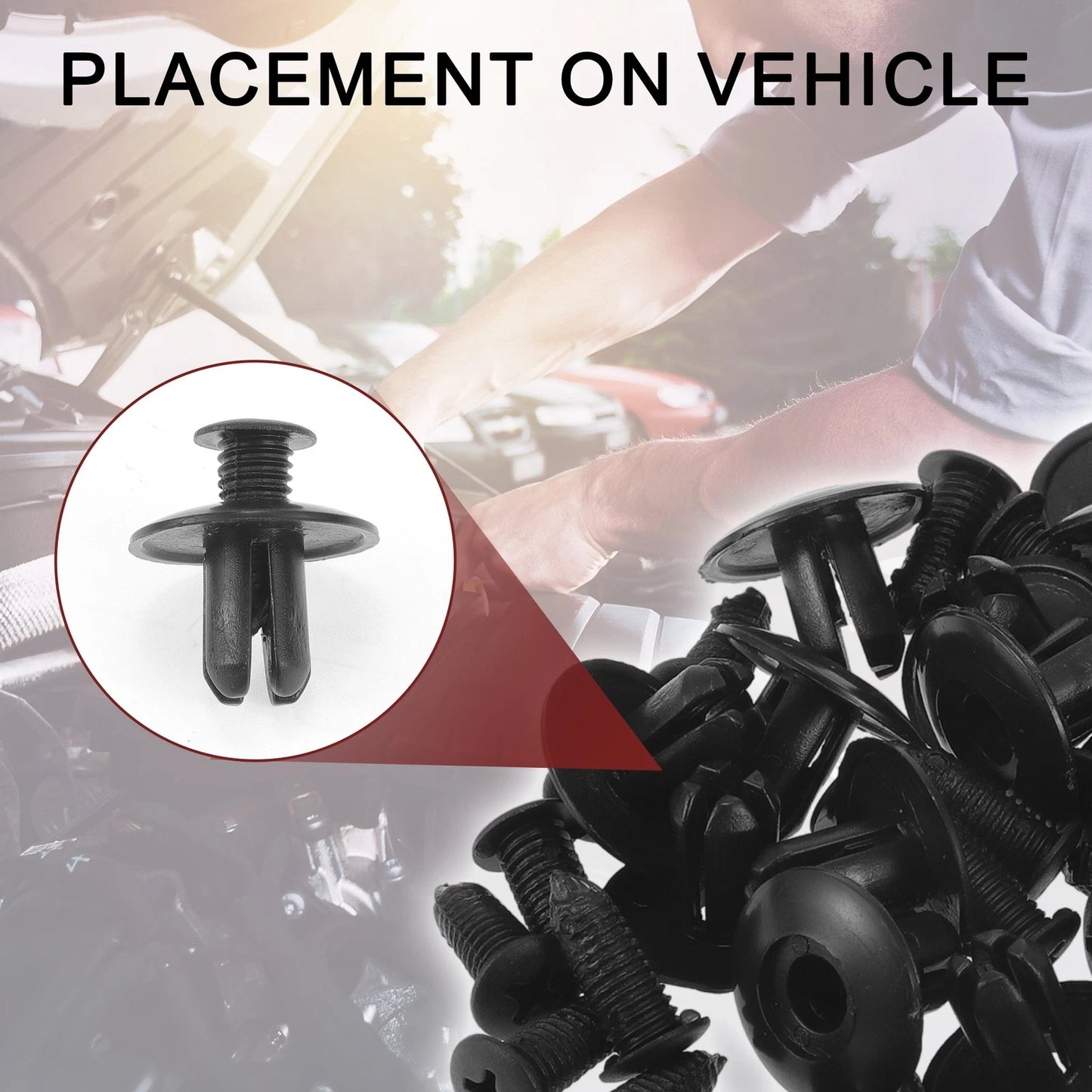 50 Pcs Front Fender Skirt Clip for Kia Soul (2010–2019) & Kia Spectra