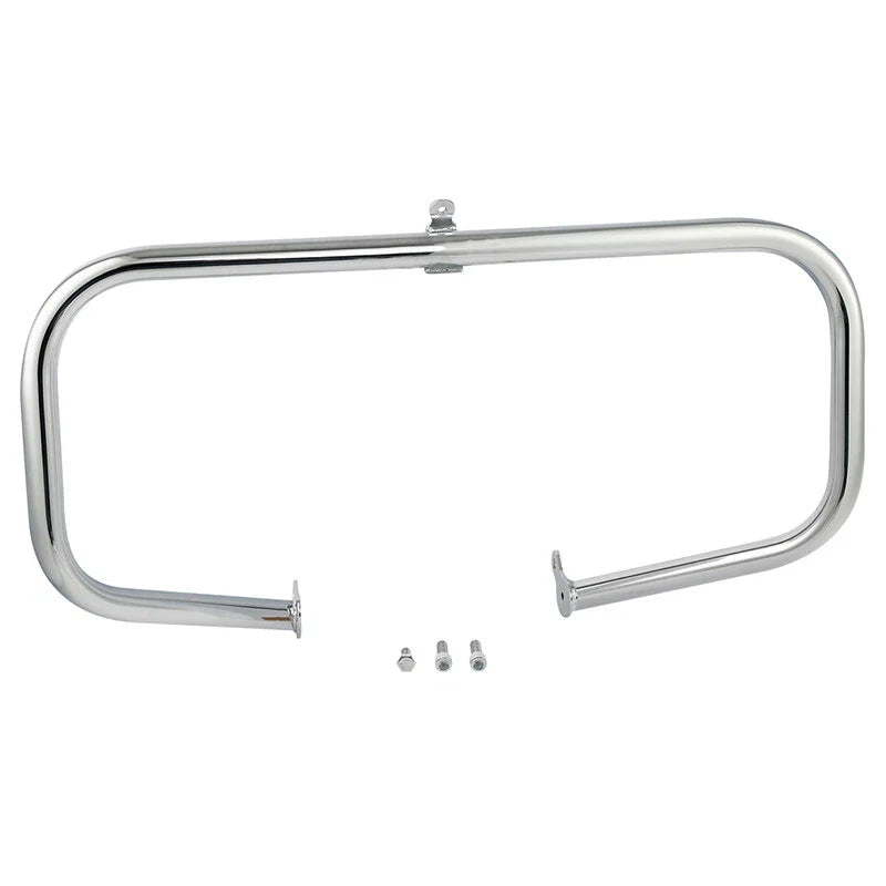 Chrome Highway Engine Guard Bar w/ Footpeg Pegs for Harley Road King (2009-24)