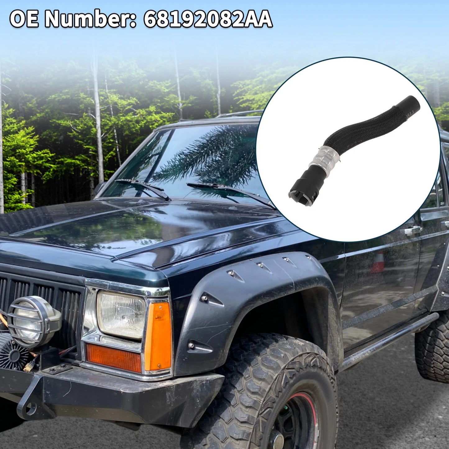 Radiator Hose Heating Water Pipe for Jeep Cherokee (2014–2019) Rubber Black