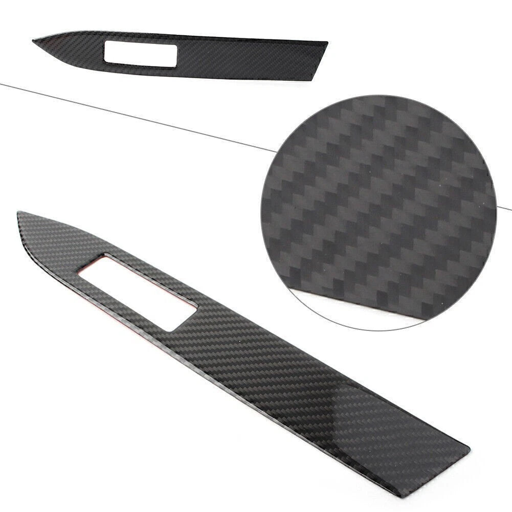 Black Carbon Fiber Dashboard Panel Cover Trim for Ford Mustang (2015–2019)
