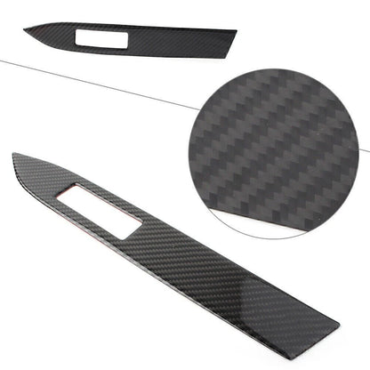 Black Carbon Fiber Dashboard Panel Cover Trim for Ford Mustang (2015–2019)
