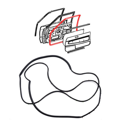 Set of 2 Front Door Weatherstrip Seals for Toyota Starlet (1978–1984)