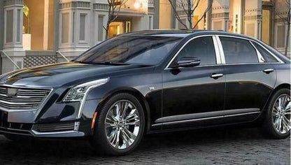 Chrome Steel Window Pillar Post Decor Cover Trim for Cadillac CT6 (2016–2020)