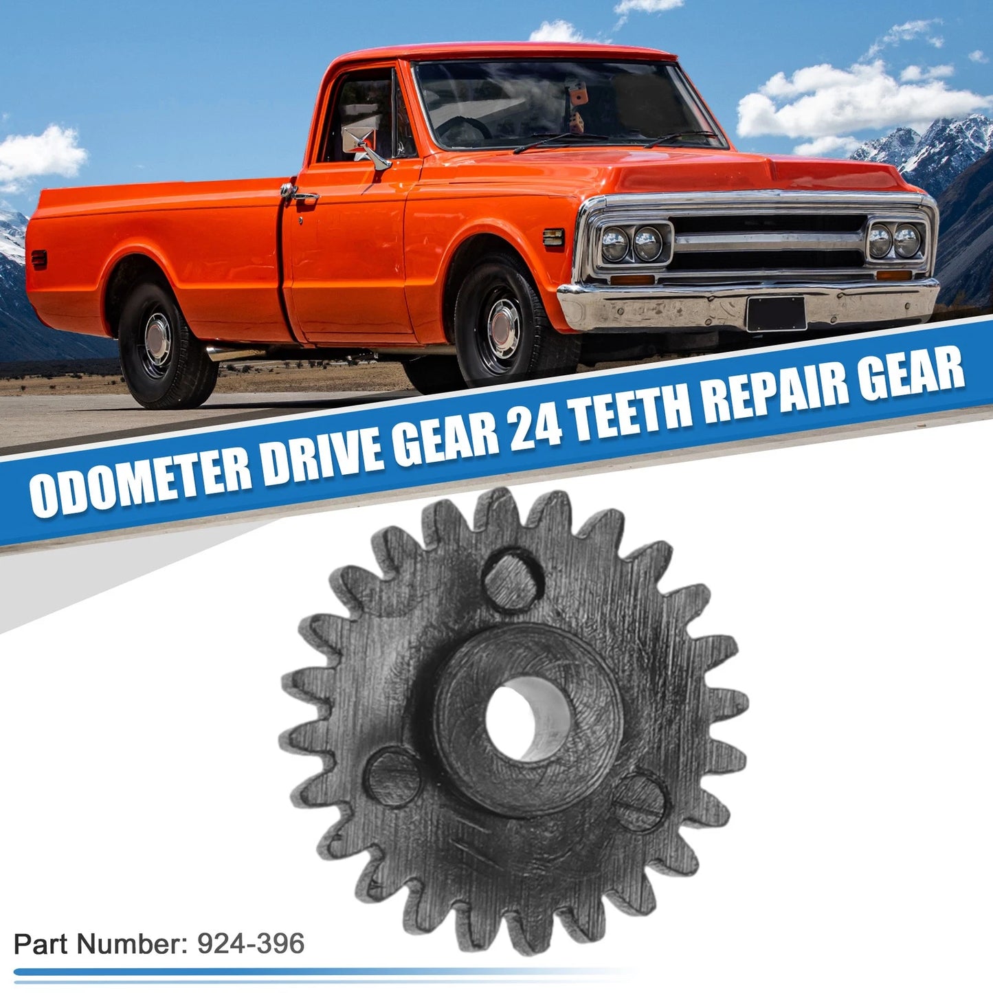 24 Teeth Odometer Repair Gear for Chevrolet GM Models (Plastic Black)