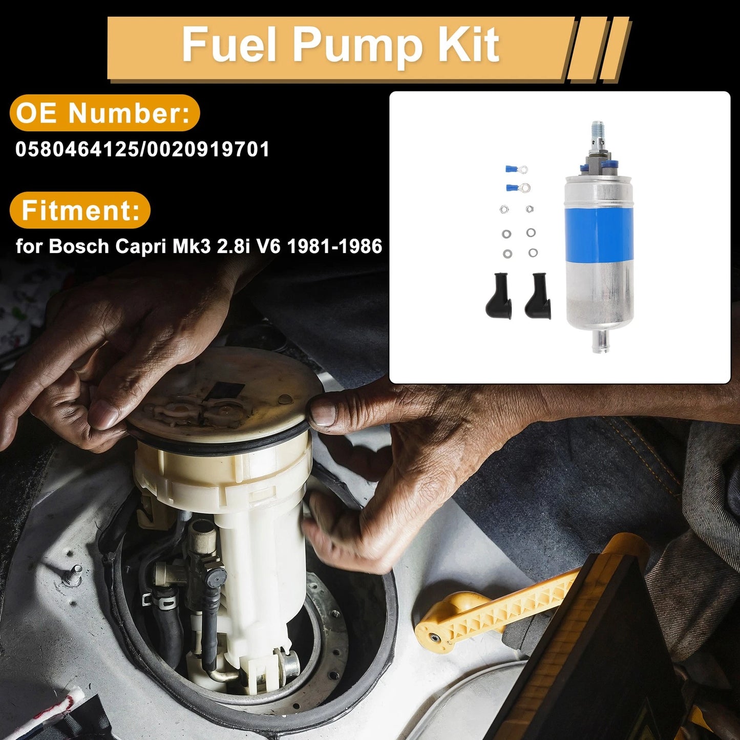 Fuel Pump for Mercedes-Benz 190E L4-2.3L (1985–1988) Replaces 0580464125