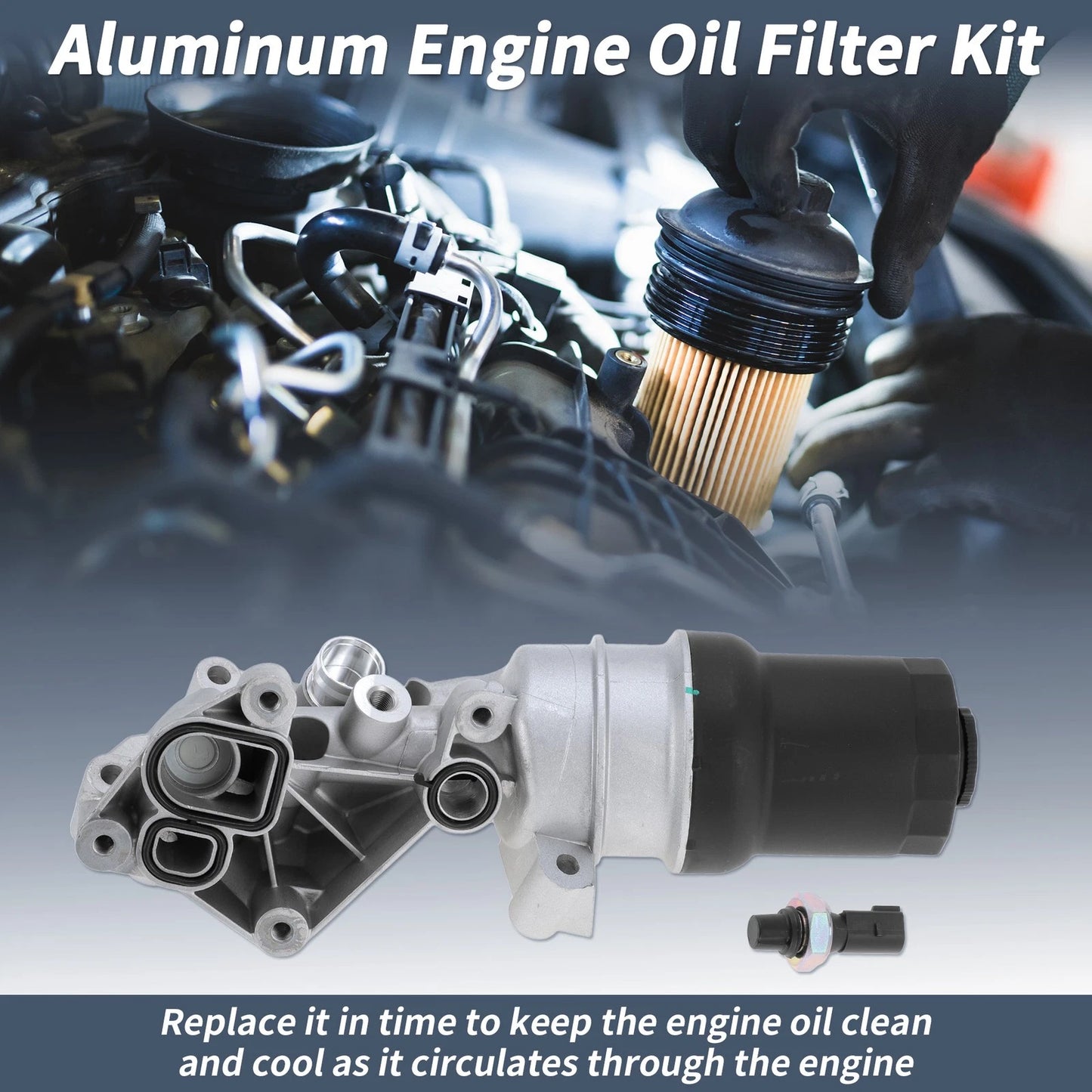 Engine Oil Filter Housing Assembly for VW Golf 2.5L (2010–2014) No. 07K115397B