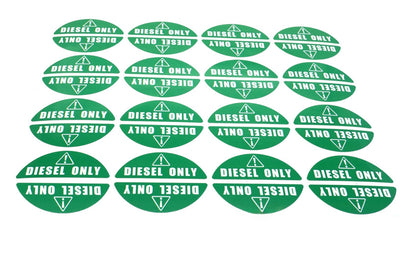 16 Pair Diesel Only Decal Stickers for Truck (Weatherproof)