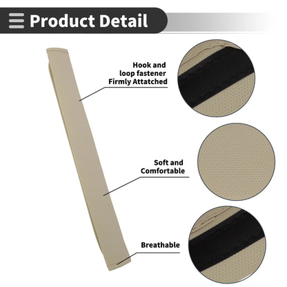 Beige Seat Belt Cover Pad for Pana Leather (1 Pcs)