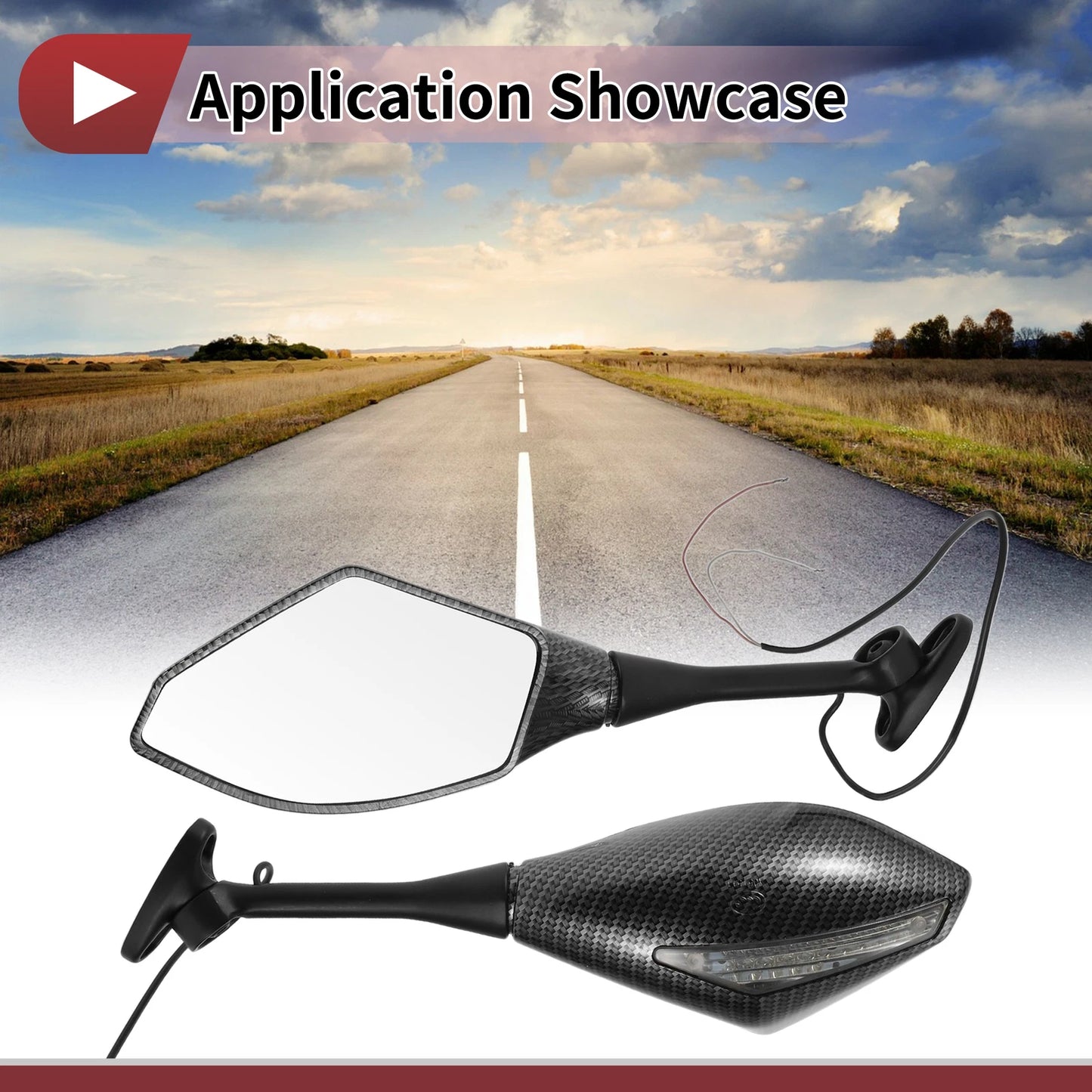 Set of 2 Rear View Mirrors for Honda CBR600RR (2003–2014) Aluminum