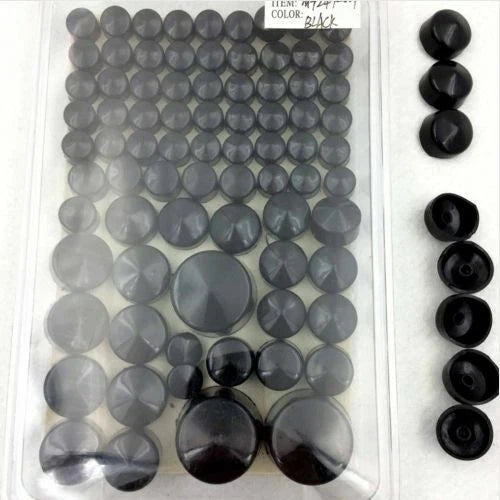 Black ABS Bolt Caps for Harley Softail Twin Cam (1984-2006)