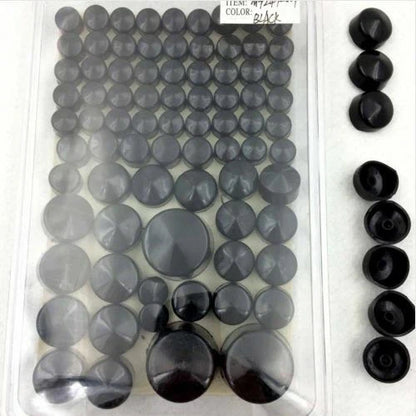 Black ABS Bolt Caps for Harley Softail Twin Cam (1984-2006)