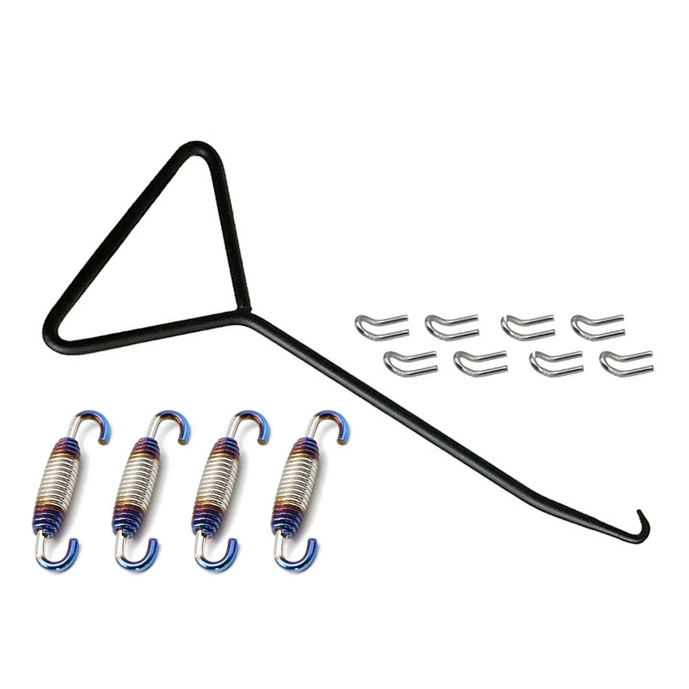 Set of 4 Universal Motorcycle Exhaust Pipe Muffler Mounting Springs Hooks