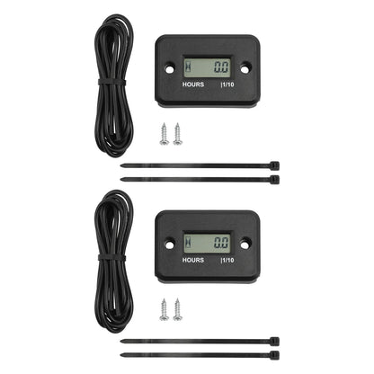 Digital Hour Meters Waterproof LCD Display for ATV Snowmobile Boat Bike