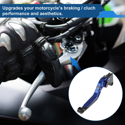 Adjustable Brake Clutch Levers for Honda CBR600RR (2007–2016) Blue Black