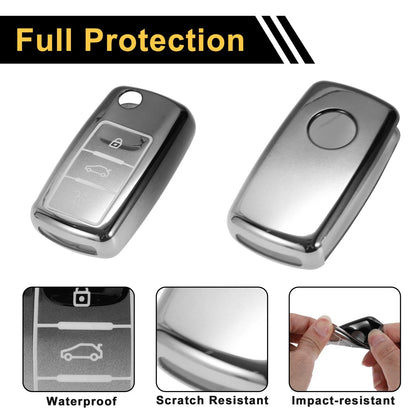 Gradient Black TPU Car Key Case for VW Up (2011–2023)