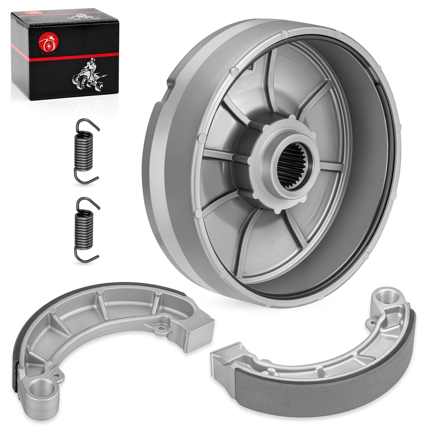 Rear Brake Drum Hub + Shoes for Honda Rancher 400 (2004–2007)