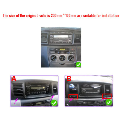7" Wireless CarPlay Android Auto Stereo for Toyota Corolla (2003-2008)