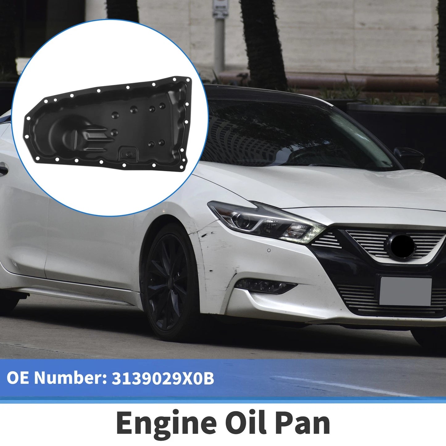 Engine Oil Pan for Nissan Altima (2017–2018) No.3139029X0B Aluminum Black