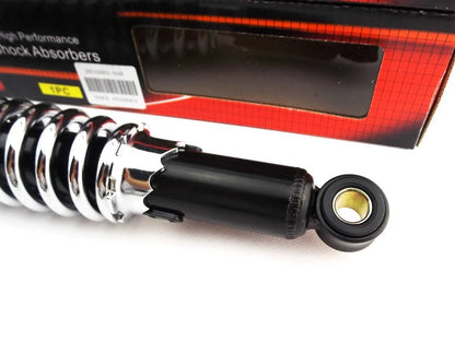 340mm JBS Black/Chrome Rear Shock Absorbers for Moto Guzzi V7