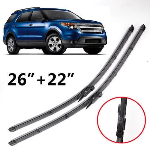 Set of 2 Front Wiper Blades for Ford S-Max (2006–2014)