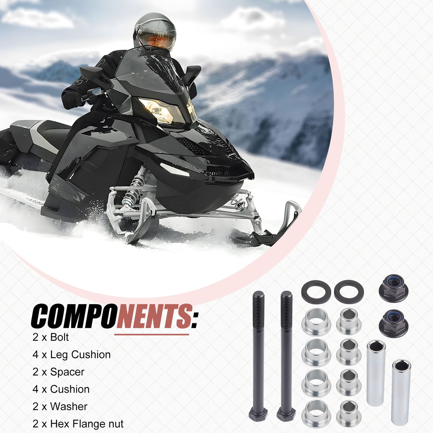 Front End Ski Leg Repair Kit for Ski-Doo REV XP (2008–2017)