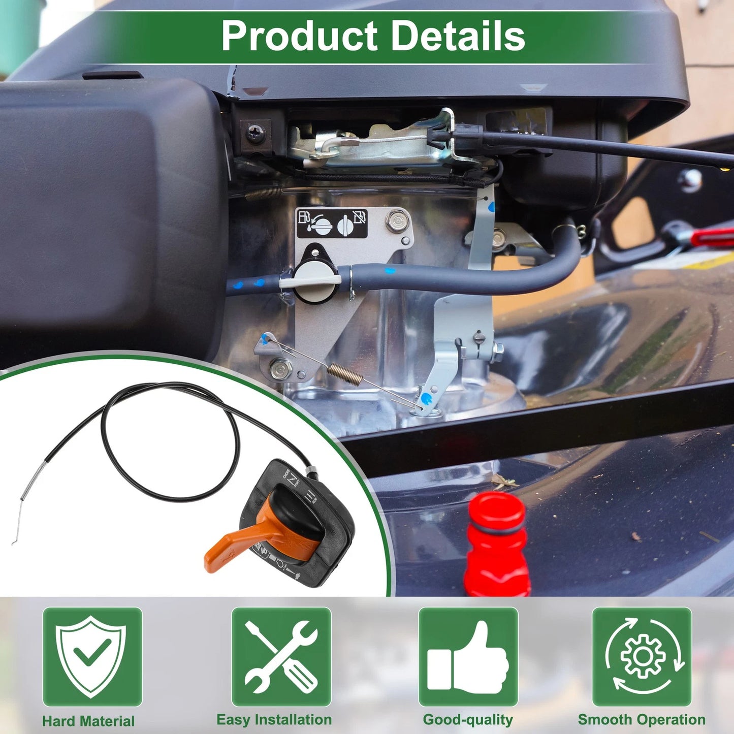 Throttle Cable for John Deere LA135 (2004–2007) GY21107