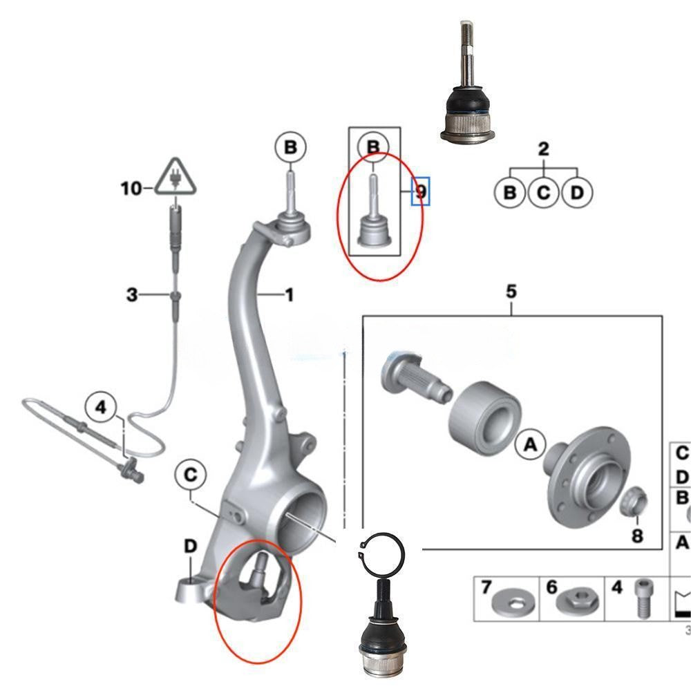 Ball Joints for Rolls-Royce RR1 RR2 RR3 (2004–2016)