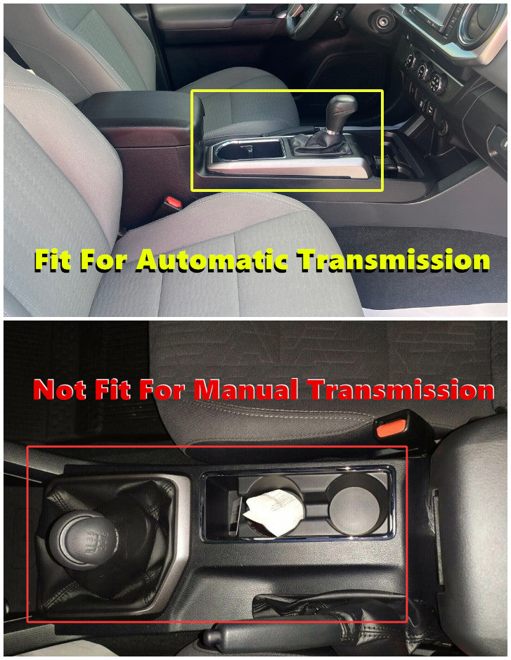 ABS Red Interior Central Gear Shift Panel Cover for Toyota Tacoma (2016–2023)