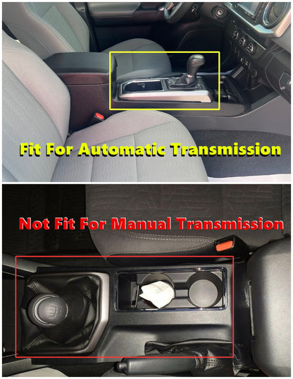ABS Red Interior Central Gear Shift Panel Cover for Toyota Tacoma (2016–2023)