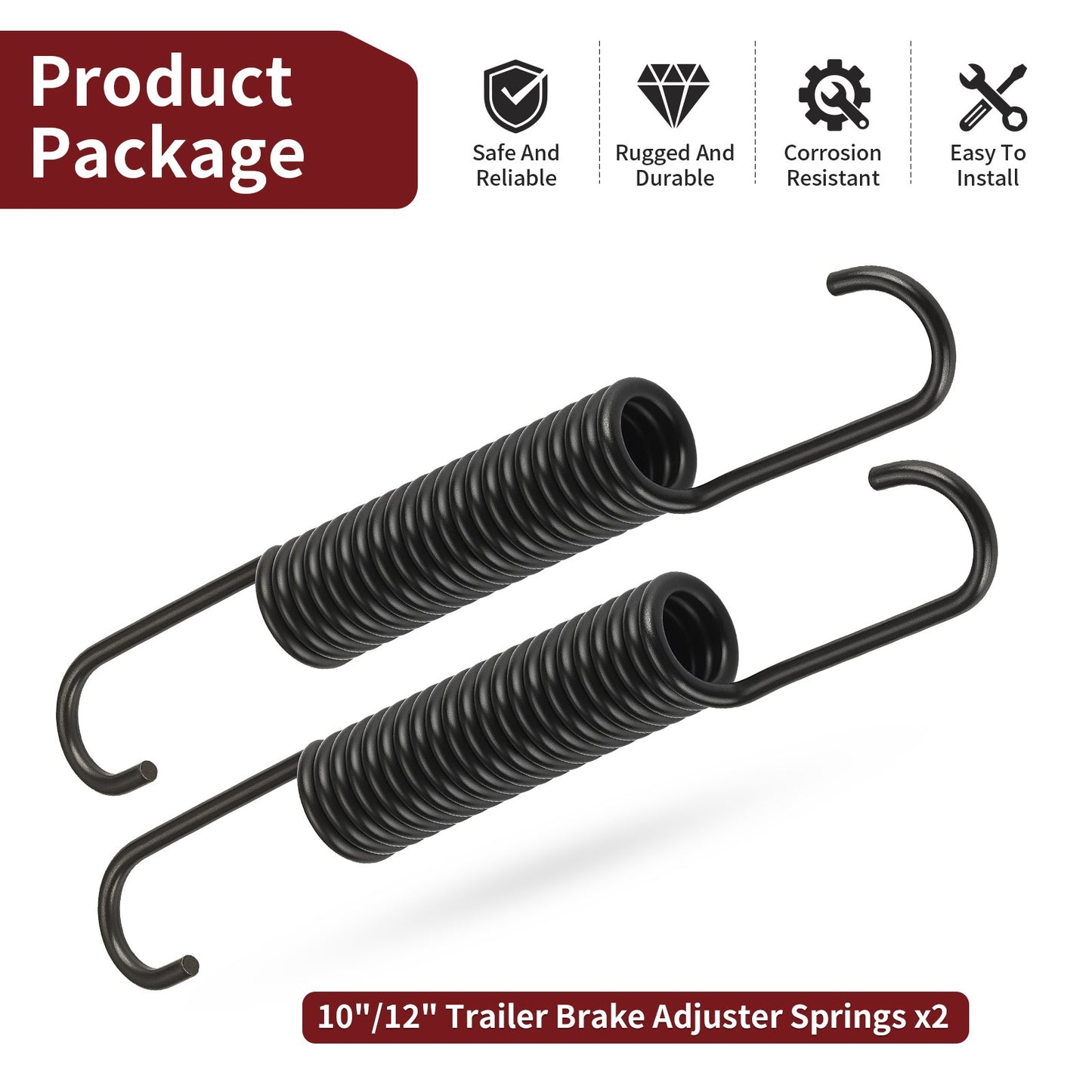 Set of 2 Trailer Brake Adjuster Springs for Dexter Hayes Electric Brakes