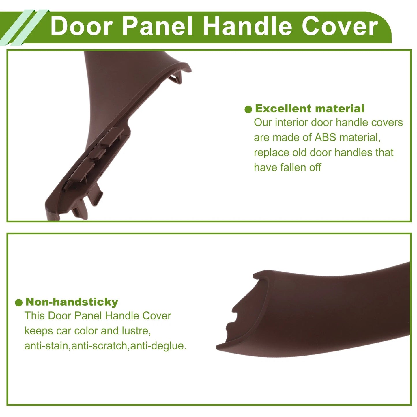 Door Panel Handle Pull Trim Cover for BMW 5 Series (2011–2016) Reddish Brown