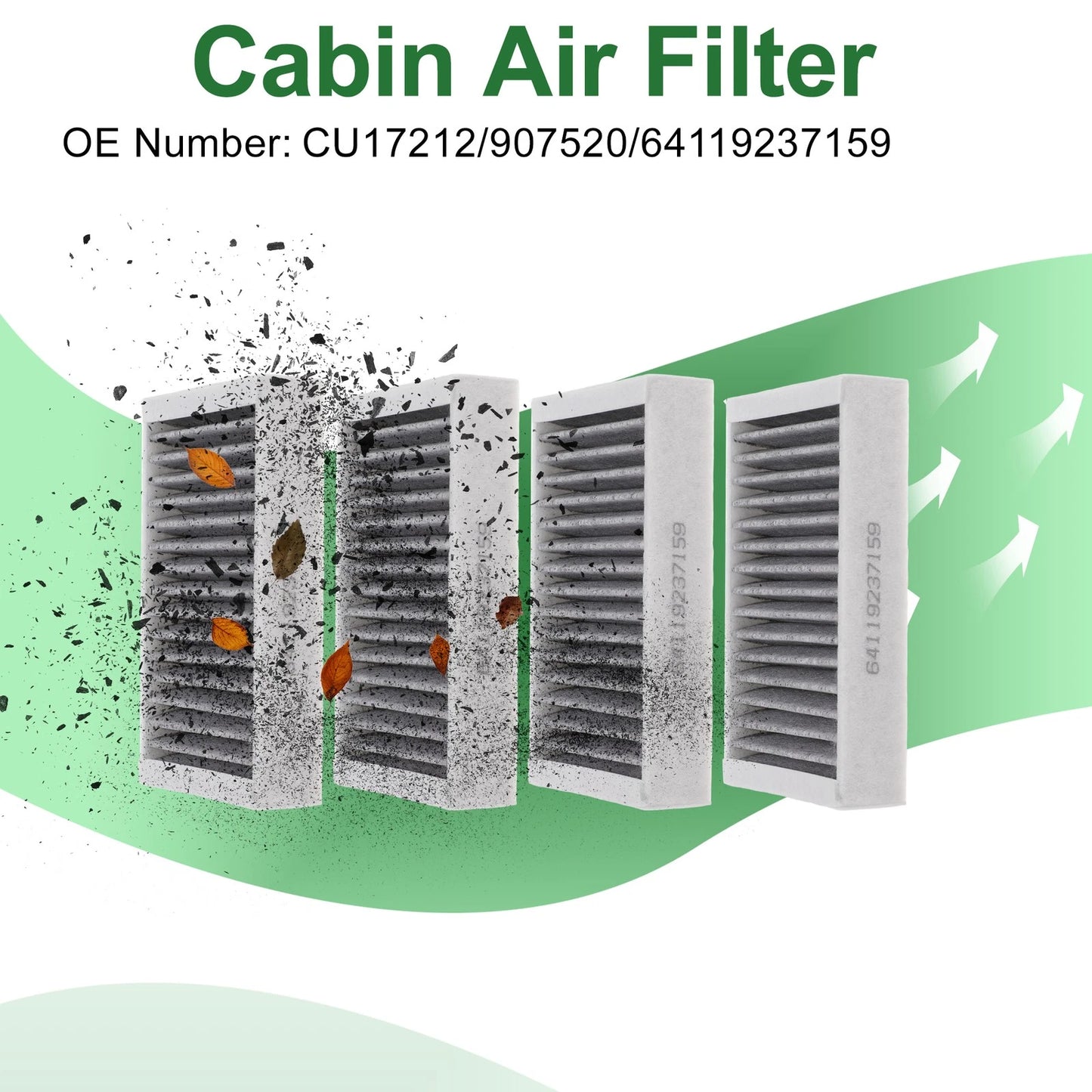 Cabin Air Filter No.CU17212/907520 for BMW X3 F25 (2012–2017)