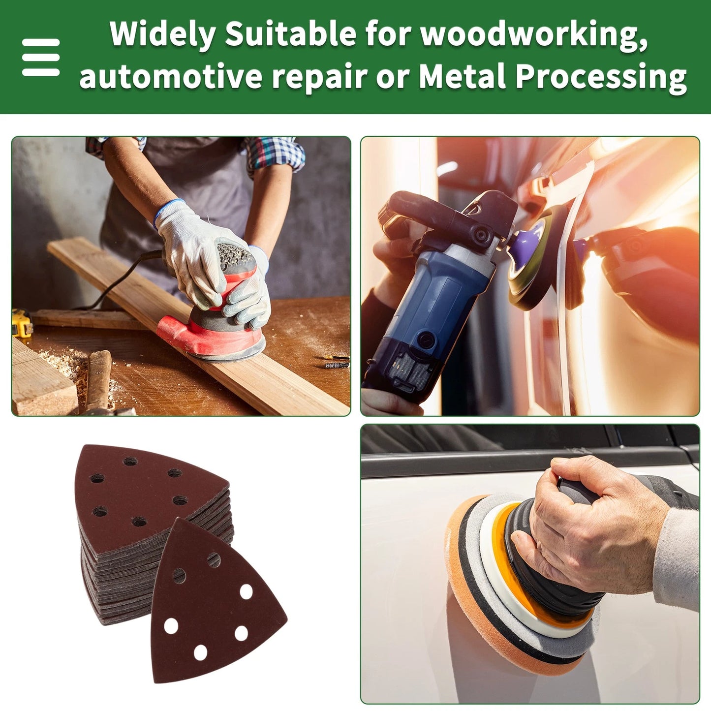 Set of 80 Mouse Sander Sandpaper 90x90mm 600 Grit Hook and Loop Pads