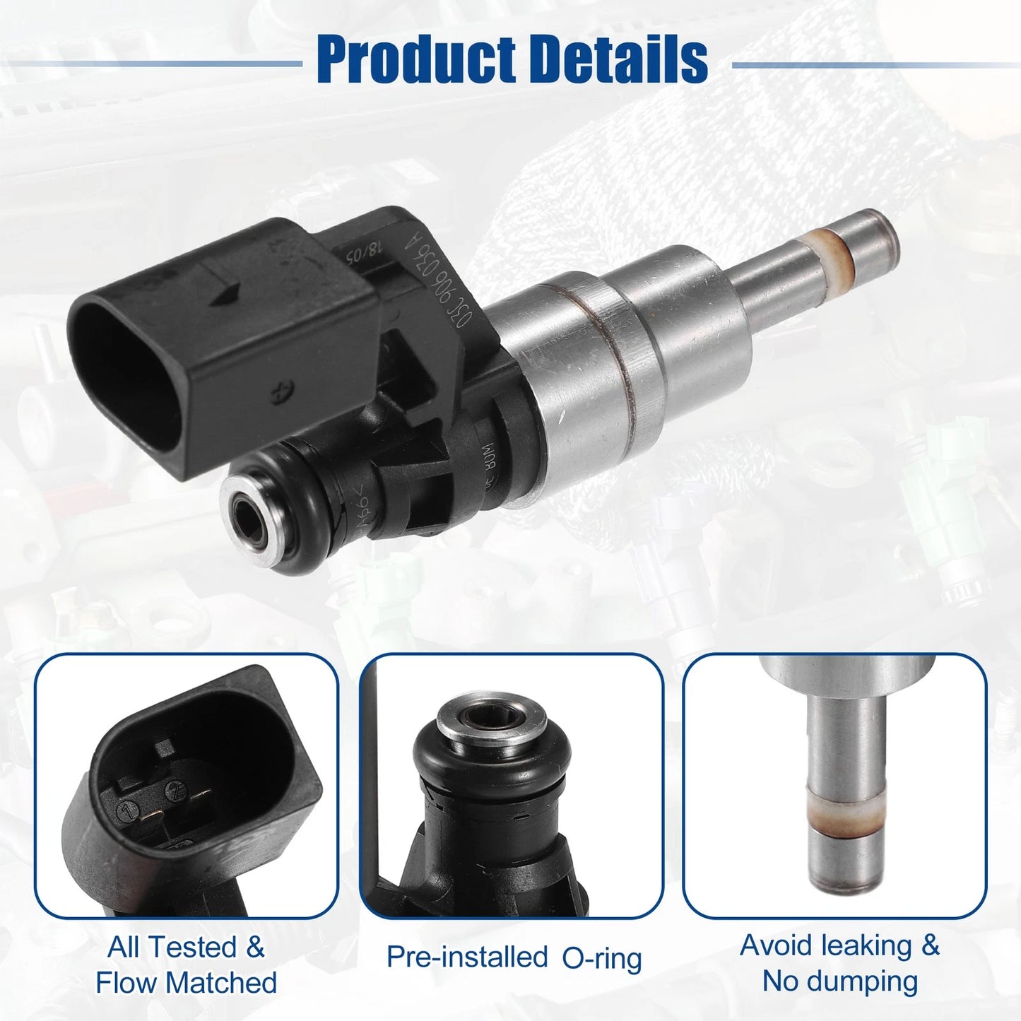 Fuel Injector Nozzle 03C906036A for Audi A3 Hatchback 1.6 FSI (2003–2007)