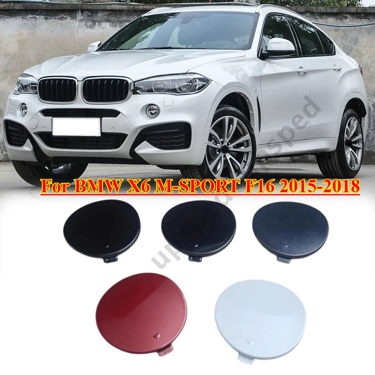 Front Bumper Tow Hook Eye Cover Cap for BMW X6 M-SPORT F16 (2015–2018)