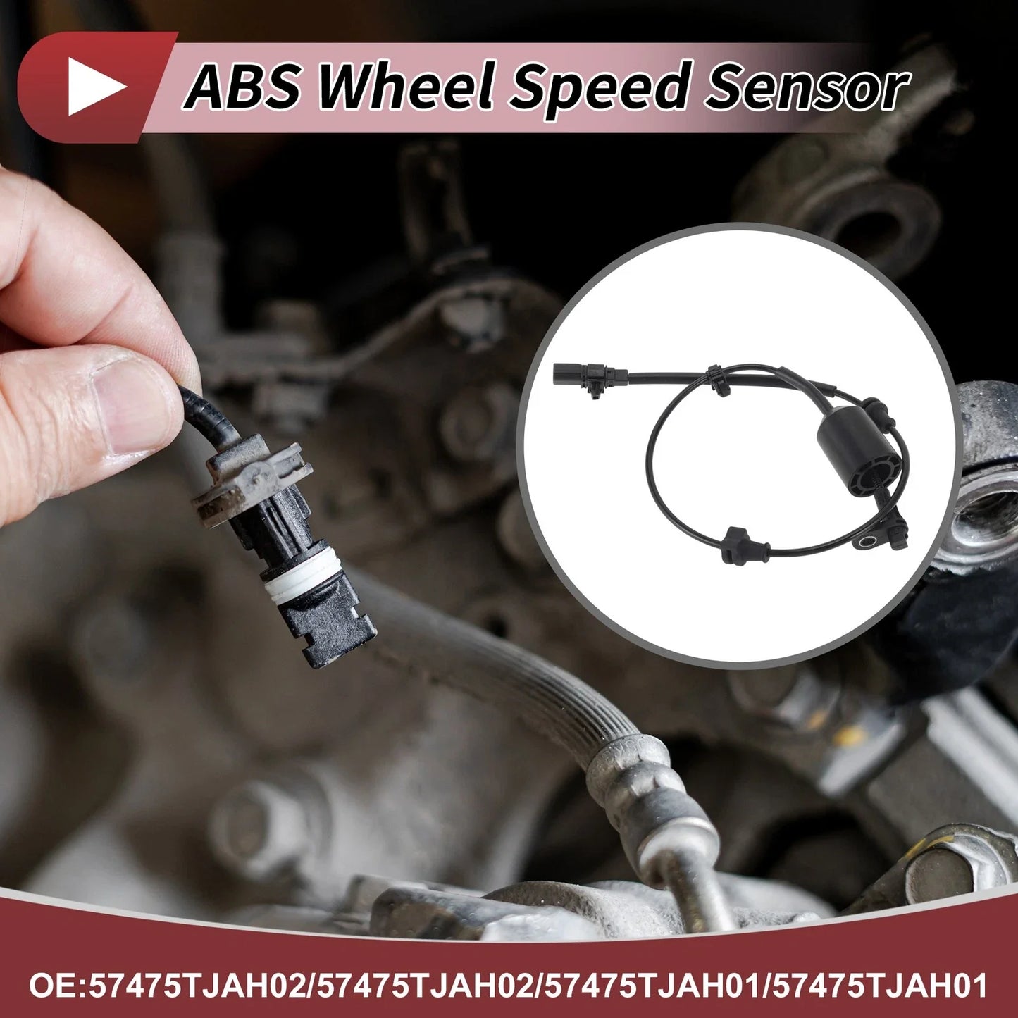 ABS Wheel Speed Sensor for Honda GIENIA GJ6 (2016-2023) Rear Left