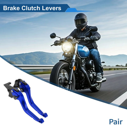 Short Brake Clutch Levers for Yamaha Tenere 700 (2019–2025) Blue 1 Pair