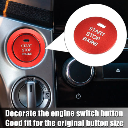 Engine Start Stop Push Button Cover Trim Sticker Kit for Subaru (2013–2022) Red