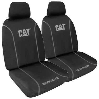 Set of 2 Heavy Duty Poly Canvas Front Seat Covers for Caterpillar (3 Year Warranty)